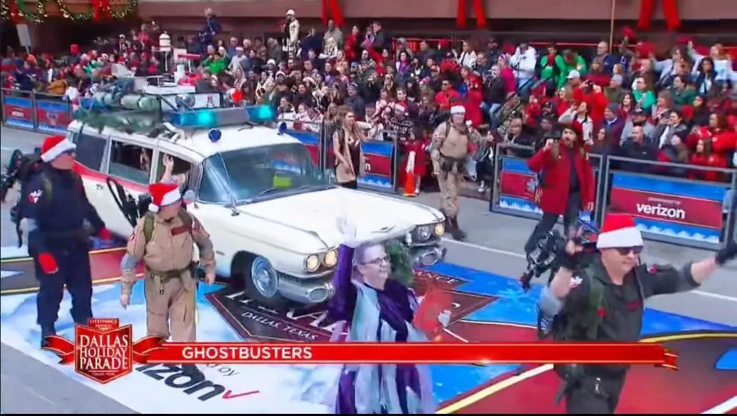 Ecto-TX in the Dallas Holiday Parade TV broadcast