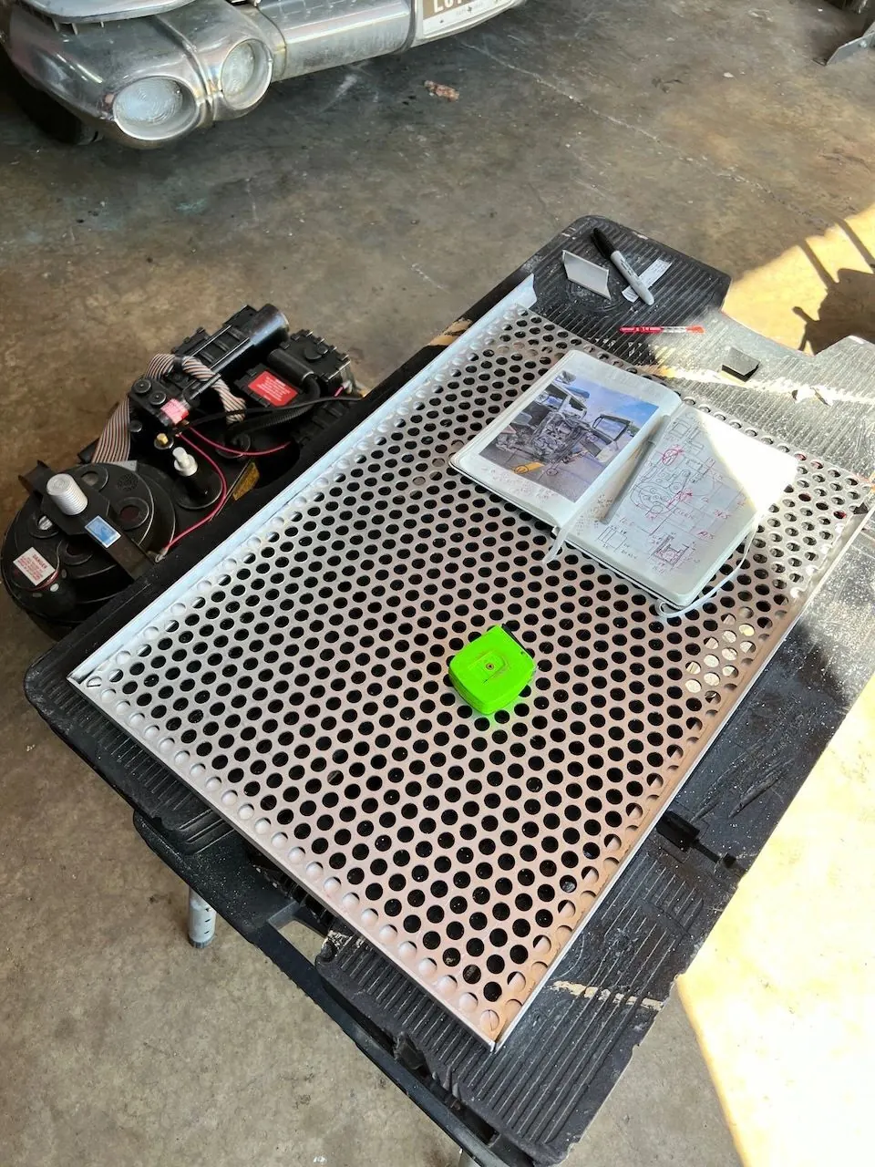 Laying out the perforated aluminum sheet