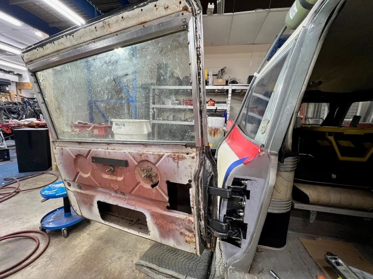 Door interior during fitting