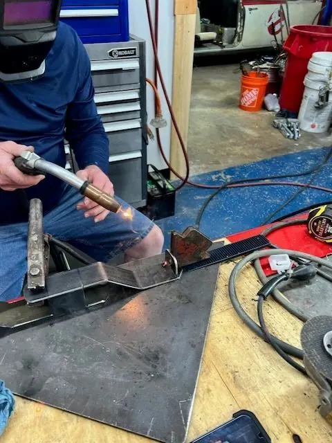 Welding the seat rail mounts