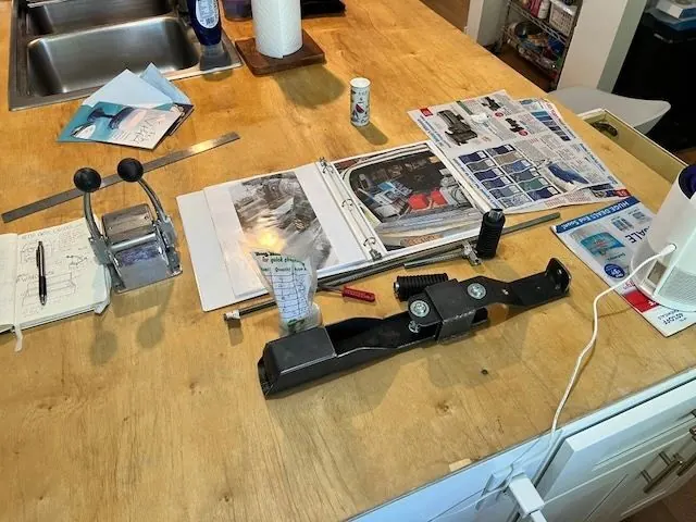 Building the arm on the workbench