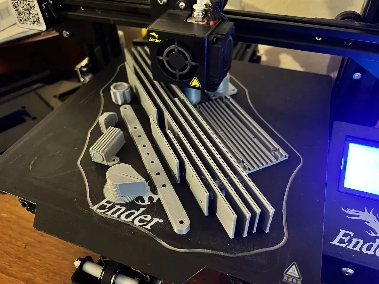 RTV body panels on the 3D printer bed